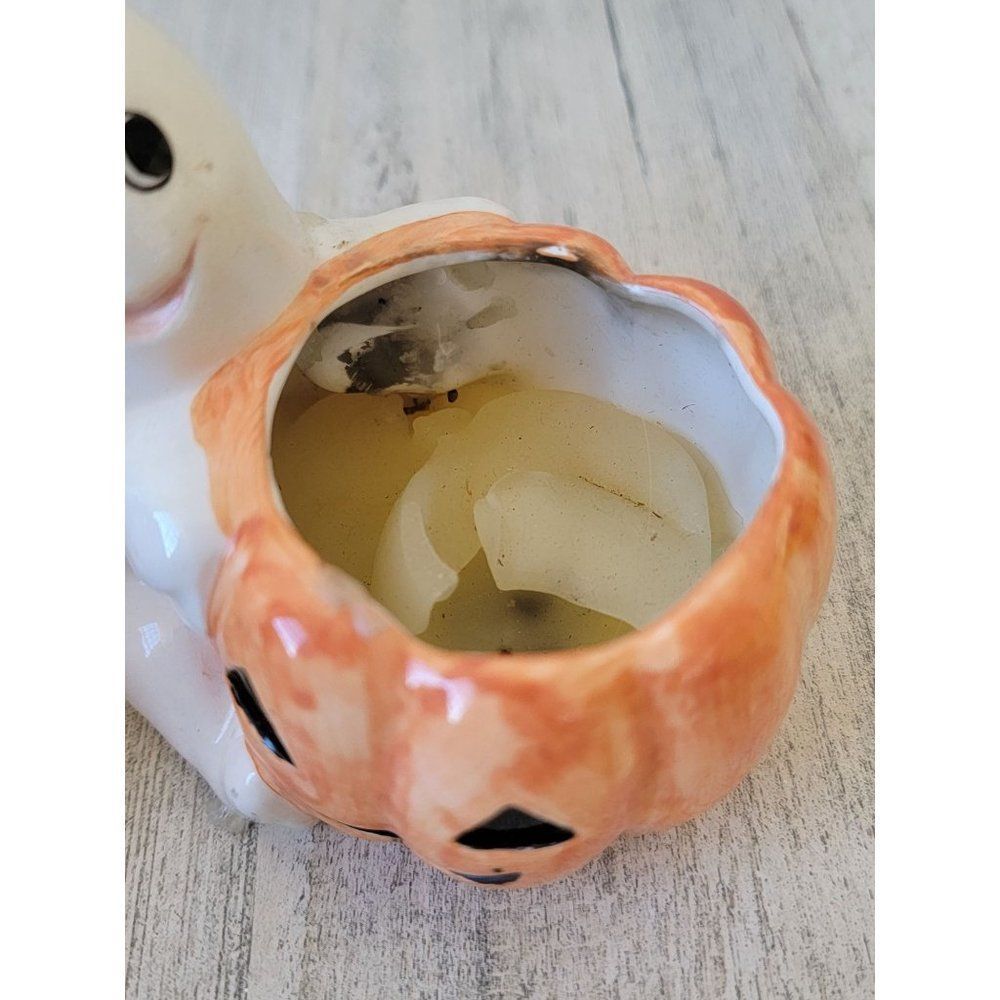 Beacon Hill ghost pumpkin candle holder‎ tea light Halloween decor set